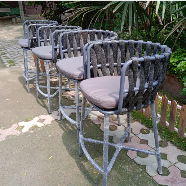 Outdoor Furniture Braided & Rope Bar Chair - Asoki - Ready Stock Sale