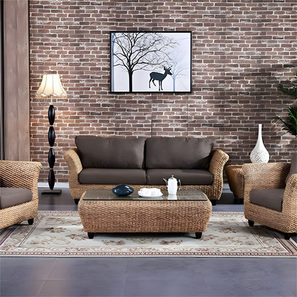 Sea Grass & Wicker Sofa Set - Magdalena