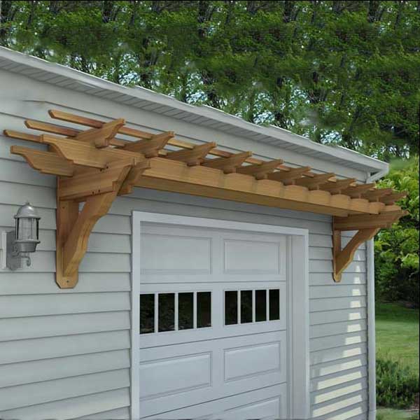 Eyebrow Pergola with Thermo Pine Wooden Furniture