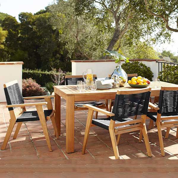 Outdoor Braided & Rope Dining Set - Palmer