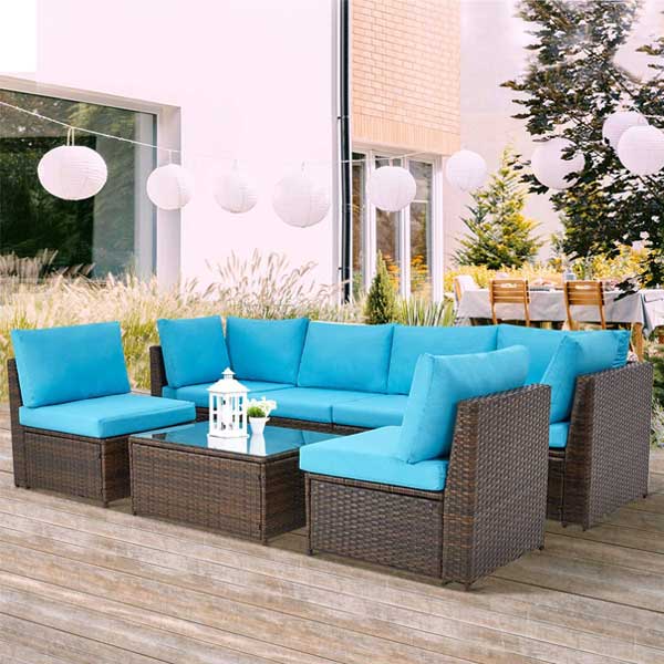 Outdoor Wicker Sofa - Knight