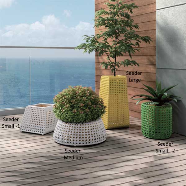 Outdoor Wicker Planter - Seeder