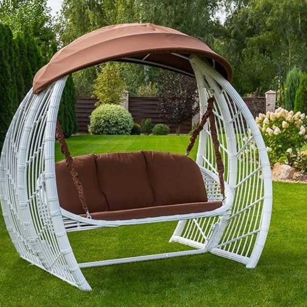 Outdoor Wicker Two Seater Swing - Oceanic