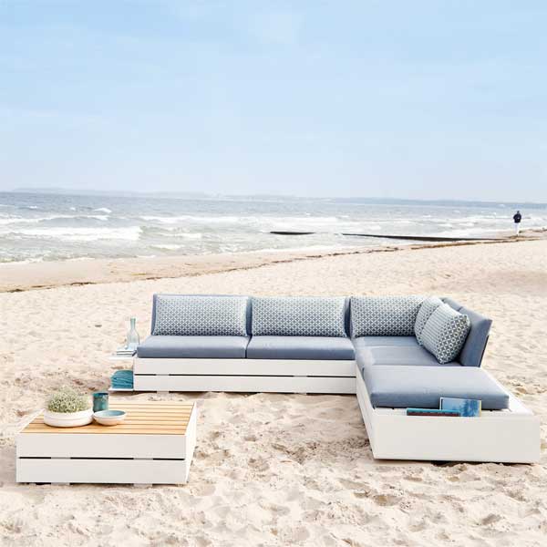 Outdoor Wood & Alumninum - Sofa Set - Pandora