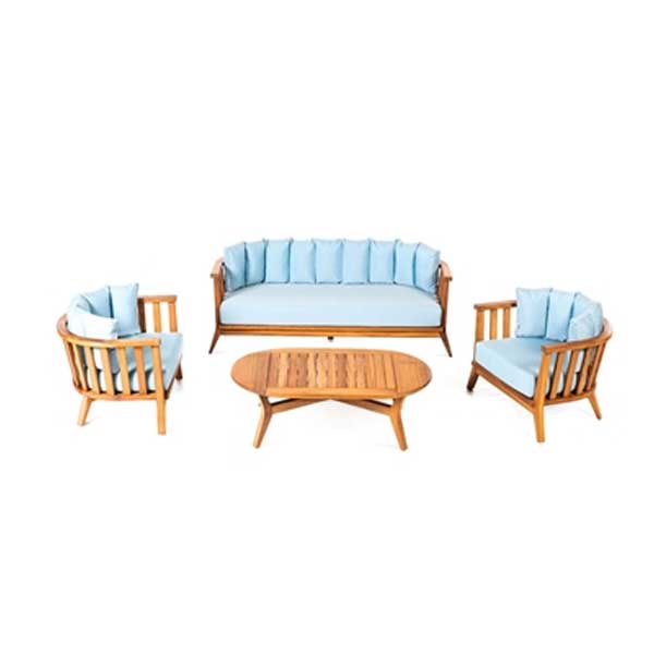 Outdoor Wood - Sofa Set - Moonbeam