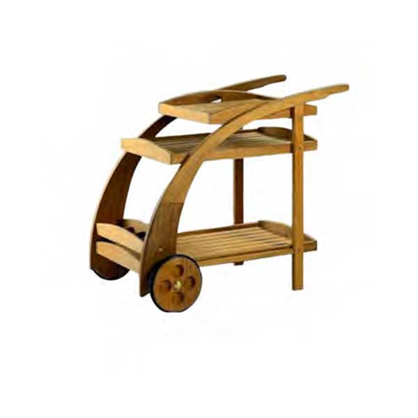 Outdoor Wooden Serving Trolley - Molten