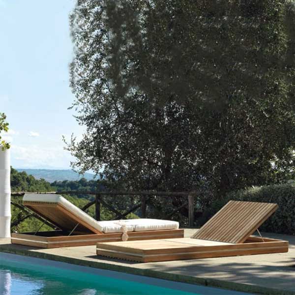 Outdoor Wooden - Sun Lounger - Essenza